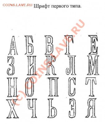 Типы шрифтов на купюрах обр. 1961г. - 1
