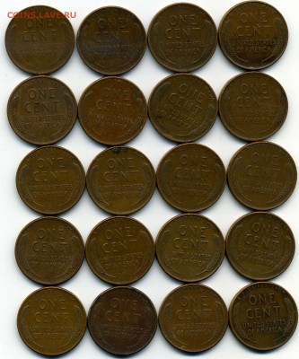 Погодовка одноцентовиков США 1940 - 58 гг. 20 шт - img478