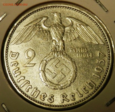 Ag 2 reichsmark 1937 A Hindenburg 18.02.15 в 23:00 мск - P2180915.JPG