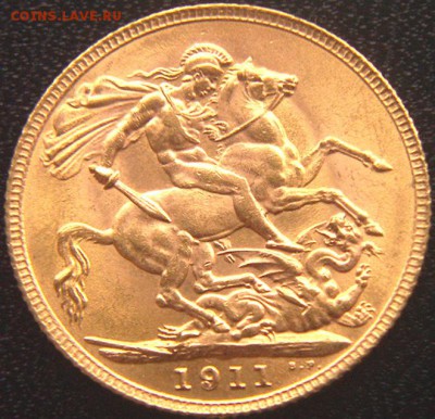 Отличный британский соверен 1911; до 18.02_22.24мск - 9358