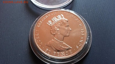 Крона Фолкленды 50 пенсов Юбилей правления в капсуле 1992г. - 20141019_123731