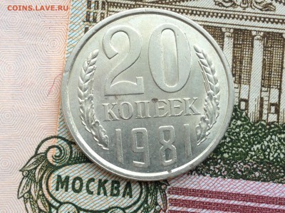 20 коп. 1981г. UNC до 20.02.2015 в 22.22 - image