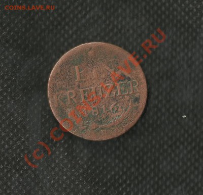 С рубля! Австрия "ein kreuzer"1816г. до2.06.10 (22-00Мск) - EIN KREUZER реверс