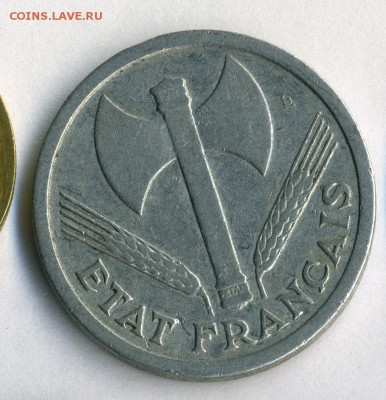 Франция 2 франка 1943   до 25.02.15.--- в 22-00 - 2фр
