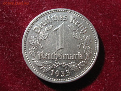 ТРЕТИЙ РЕЙХ 1 марка 1933 Е. Никель. ХОРОШАЯ. - 042.JPG