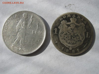 РУМЫНИЯ 1 лей 1881 + 1 лей 1910. СЕРЕБРО. - 031.JPG