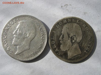 РУМЫНИЯ 1 лей 1881 + 1 лей 1910. СЕРЕБРО. - 032.JPG