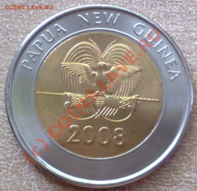 Папуа 2 кина 2008 "35 лет банку"биметалл 08.06 21.00 - Папуа 2 кина 2008-2