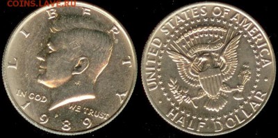 США-50 центов-Р- 1989, до 21.00 мск 28.02.2015 - США-50 центов-Р- 1989