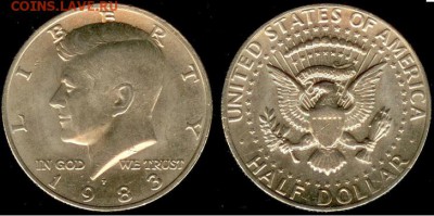 США-50 центов-Р- 1983, до 21.00 мск 28.02.2015 - США-50 центов-Р- 1983