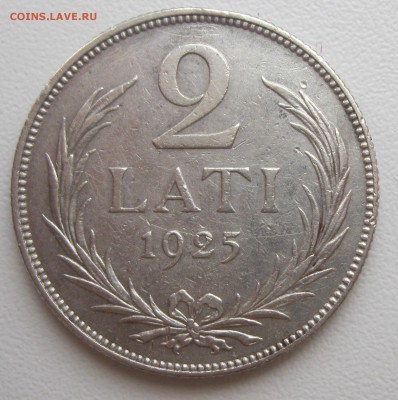 ЛАТВИЯ, 2 лата, 1925, серебро; до 26.02.2015, 22-00 МСК - 2лата1925-1