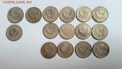 ЛОТ УСТАВШИХ 10 КОПЕЕК С 1946-1957 до 22.02.2015 - 2