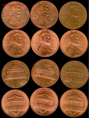 США-1-цент- D- 6 шт., до 21.00 мск 28.02.2015 - 1-цент- D- 2004, 08, 11-14