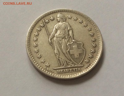 2 франка 1946 г. Швейцария до 25.02.2015 22:00 - image