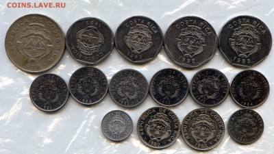Монеты Коста Рики. ФИКС!!! ВСЁ ПО 15 РУБЛЕЙ!!! - CoinsWorldSUperCollection193