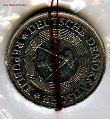 ГДР.1 марка.1975г? РАЗВОРОТ на 90"+непрочекан года. до 28.02 - CoinsWorldSUperCollection196