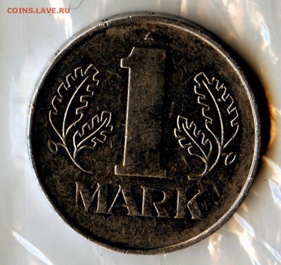 ГДР.1 марка.1975г? РАЗВОРОТ на 90"+непрочекан года. до 28.02 - CoinsWorldSUperCollection198