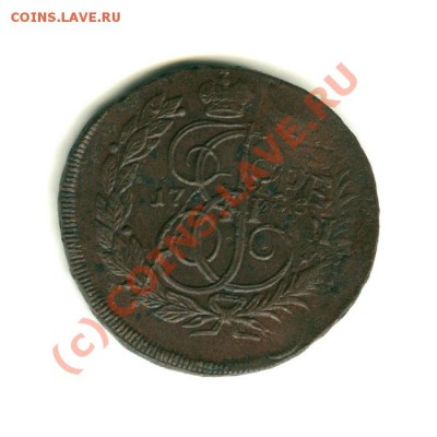 2 копейки 1788г. М-М (перечекан) - 55