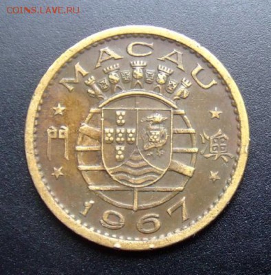 4 - Португ. Макао 10 авос (1967) ник.-лат. №2 А