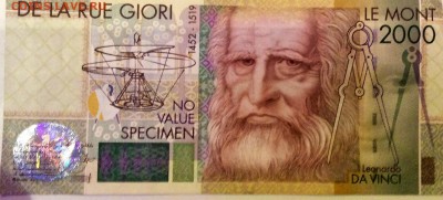 Тестовые боны Леонардо да Винчи De la Rue - image