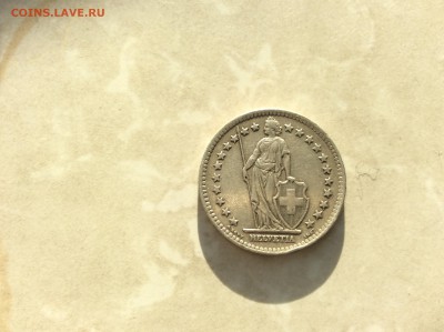 2 франка 1946 г. Швейцария до 25.02.2015 22:00 - image