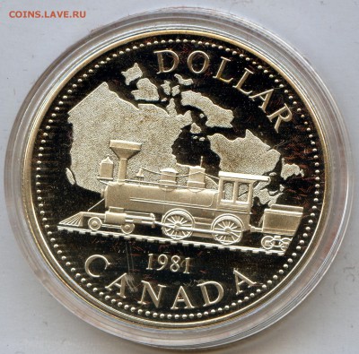 Канада. 1981 г. $1. 100 лет ЖД Канада. до 05.03 в 21.30 - CoinsWorldSUperCollection258