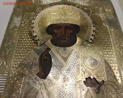 НИКОЛАЙ ЧУДОТВОРЕЦ СЕРЕБРО 84 В.П.К 1877 ГОД ИКОНА ОЦЕНКА - IMG_7692.JPG