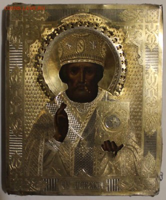 НИКОЛАЙ ЧУДОТВОРЕЦ СЕРЕБРО 84 В.П.К 1877 ГОД ИКОНА ОЦЕНКА - IMG_7686.JPG