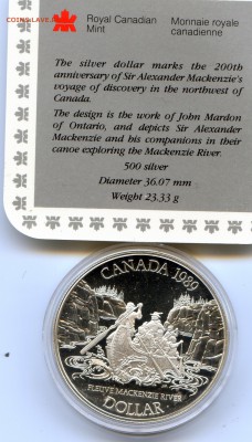 Канада. 1989 г. $1. Маккензи. до 05.03 в 21.30 - CoinsWorldSUperCollection280