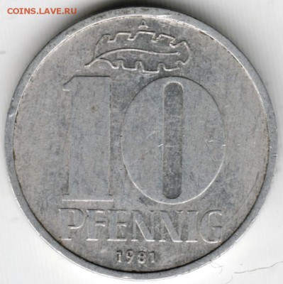 10 пфеннигов 1981 А ГДР до 06.03.15 г. в 22.00 - Scan-150223-0006