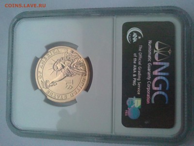 В слабе MS65 NGC- 1 доллар 2007г Джон Адамс ,монетный двор Ф - 27112014774.JPG
