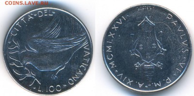 Ватикан 100 лир 1976	 до 	04.03.15	 22:00 МСК - Х_02