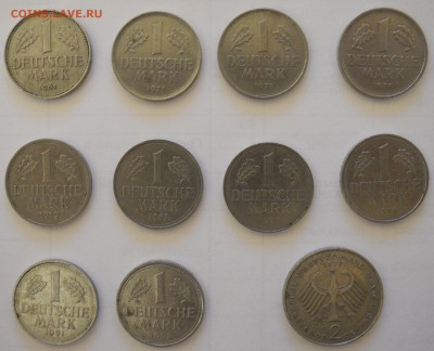 12 марок ФРГ, разные до 6 марта - 1