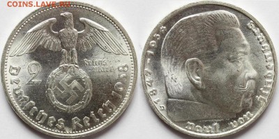 5 RM 1934 Е                        (кирха без даты) - оценка - 2 RM 1938 D.JPG