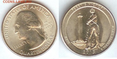 США- 25 центов-2013- PERRY S VIKTORY-D, до 21.00мск 09.03.15 - США- 25 центов-2013- PERRY S VIKTORY-D