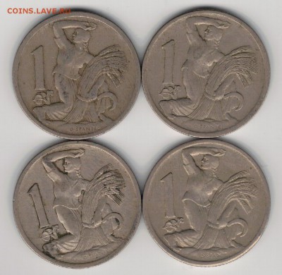 ЧСР крона 1922-29 (4шт) до 09.03.15 в 22.00мск (А814) - 4-чсср1к1
