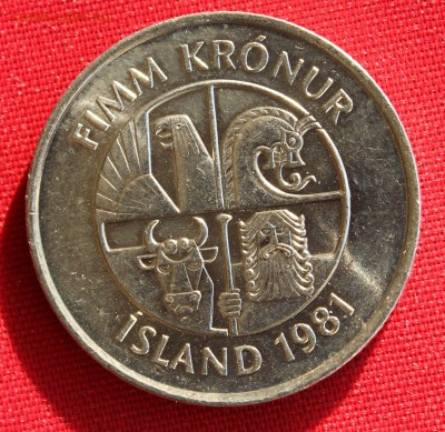 С 1 руб.ИСЛАНДИЯ 5 крон 1981г.ДЕЛЬФИНЫ до 11.03.15г.в 22-00 - IMG_3858.JPG