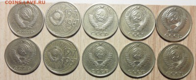 10коп.1962,67,69,70,75 по 2 монеты. - 2