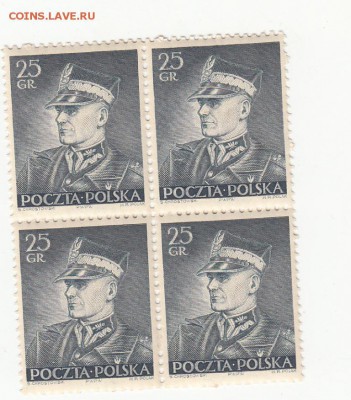 марки чистые Польша маршал кварт 1937г - 419б