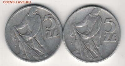 ПОЛЬША 5 ЗЛОТЫХ 1959-60 (2ШТ) ДО 12.03.15 В 22.00МСК (А809) - 4-п5з1
