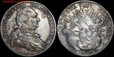 Талер курфюрста и герцога Баварии КарлаII оценка 1780г - Карл