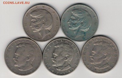 ПОЛЬША 10 ЗЛОТЫХ 1975-82 (5ШТ) ДО 12.03.15 В 22.00МСК (А809) - 4-п10з