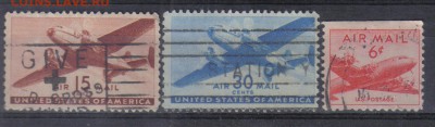 Марки США 1941-47гг Авиапочта до 9.03 22.00мск - Марки США 1941-47гг Авиапочта