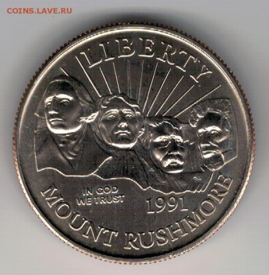 2 ДОЛЛАРА 1991D ГОРА РАШМОР ДО 12.03 В 22.00МСК (А798) - 4-сша1991