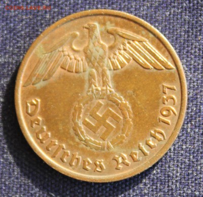 С 1 руб. ГЕРМАНИЯ 2 пфеннига 1937г."А" СВАСТИКА до 12.03.15г - IMG_4257.JPG