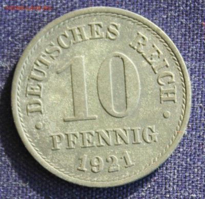 С 1 руб. ГЕРМАНИЯ 10 пфеннигов 1921г. ЦИНК  до 12.03.15г. - IMG_4250.JPG
