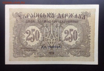 250 карбованцев 1918 г до 6.03-23:00мск - image