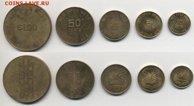Гавайские острова авиабаза Хикам 60-е годы полный набор 5 шт - Hickam