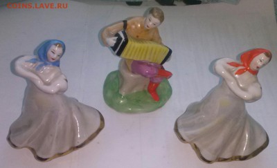 Дулево, фарфор, (Пляски) три фигурки, ок 22:00 Мв 11.03.15. - 0-пляски 1