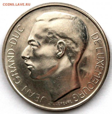 ЛЮКСЕМБУРГ 100 франков 1964 UNC Серебро - 001